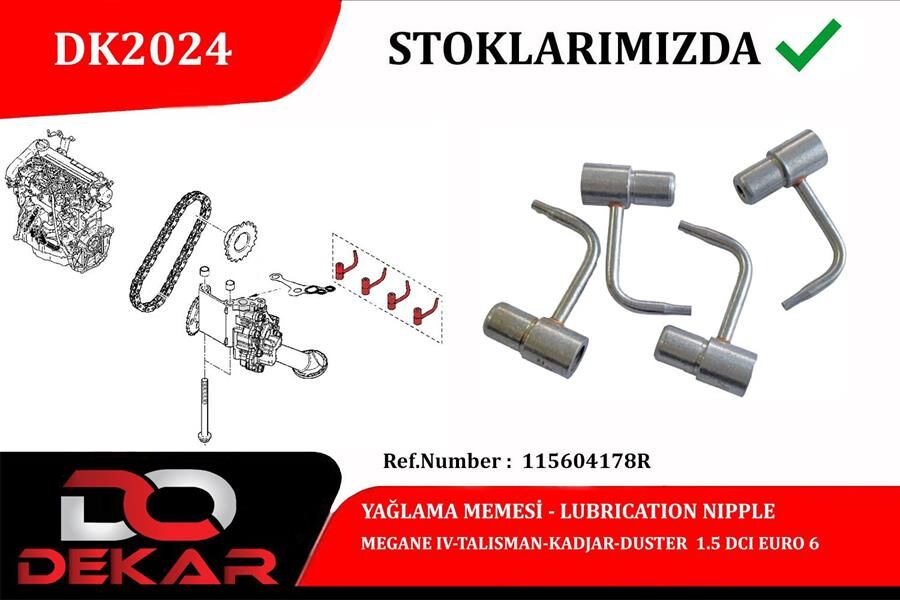 Yağlama Meme Tk. Megane Iv-Talısman-Kadjar 1.5 DEKAR DK2024