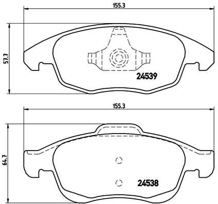 Ön Fren Balatası Peugeot Partner 08>11 P5008 09>17 Cıtroen Berlıngo 08> C4 Pıcasso 06>15 Ds4 11>18 D S5 15>18 283Mm BREMBO P61083