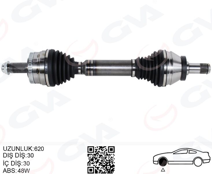 Komple Aks Ön Sol Range Rover 3 Vogue L322 02>12 620Mm GVA 4499226