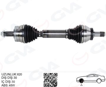 Komple Aks Ön Sol Range Rover 3 Vogue L322 02>12 620Mm GVA 4499226