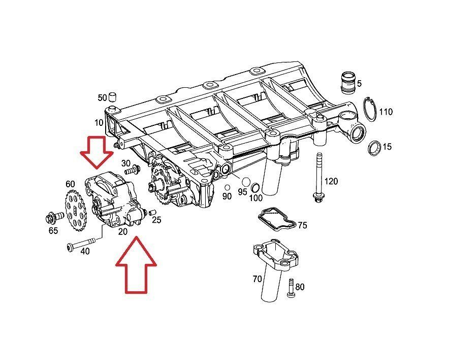 Mercedes W204 Kasa C180 Kompressor Yağ Pompası Orijinal Mercedes A2711800901
