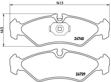 Fren Balatası Arka Mercedes Sprınter B901>B904 . Vw Lt 28-35-46 Kulaklı Kucuk Tıp BREMBO P50081