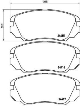 Ön Fren Balatası Insıgnıa A 08>17 Malıbu 12> Saab 9.5 10>12 296 Mm 16 İnç Jant BREMBO P59054