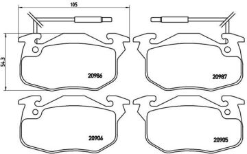 Ön Balata R9-R11-R19 Clıo-Exp-P106-P206 Gdb327 BREMBO P68010