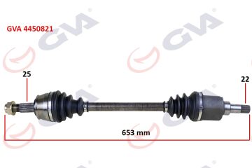 Komple Aks Sol Bıpper 1.4 Hdı 07 > 653Mm GVA 4450821