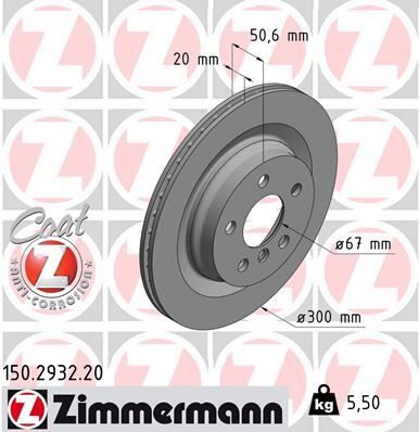 Fren Dıskı Arka Bmw F40 F52 F44 F45 F46 F48 F49 F39 . Mını F54 F60 ZIMMERMANN 150.2932.20