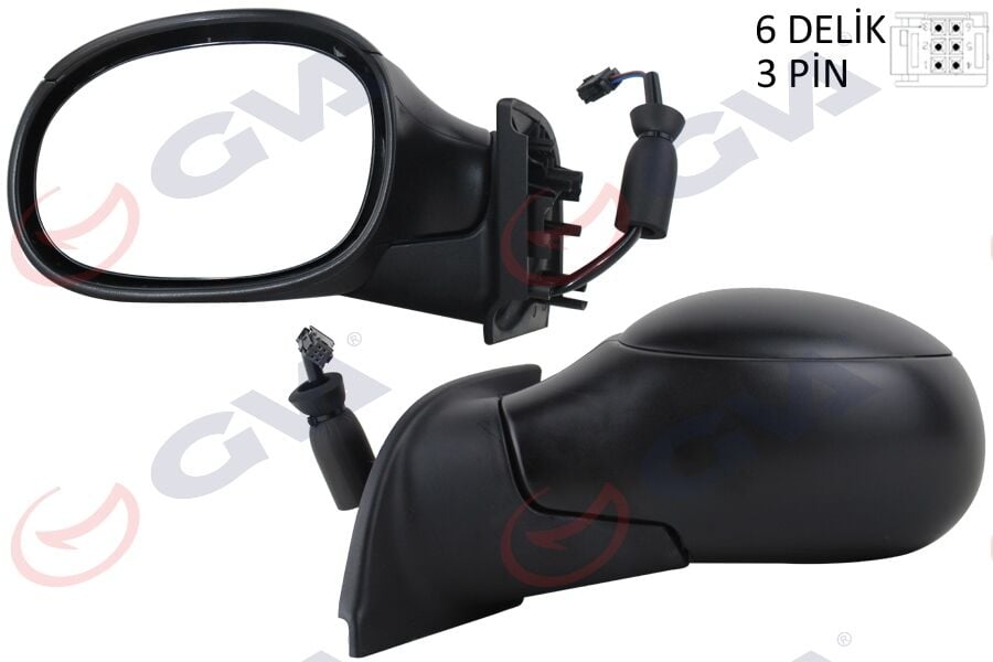 Dış Dikiz Aynası Sol C3 02> Elektrikli Isıtmalı Konveks 3 Fiş Vm-501El GVA 1050231