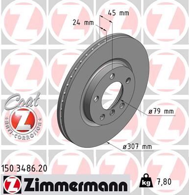 Fren Dıskı On Mını R60 R61 ZIMMERMANN 150.3486.20