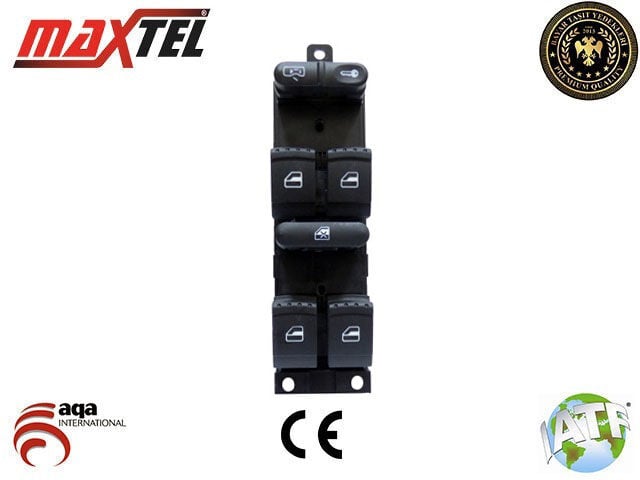 Cam Kaldırma Anahtarı Bora -Golf Iv-Passat Ön Sol 9 Pin MAXTEL 18206001