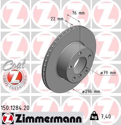 Fren Dıskı On Bmw E39 ZIMMERMANN 150.1284.20