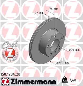 Fren Dıskı On Bmw E39 ZIMMERMANN 150.1284.20