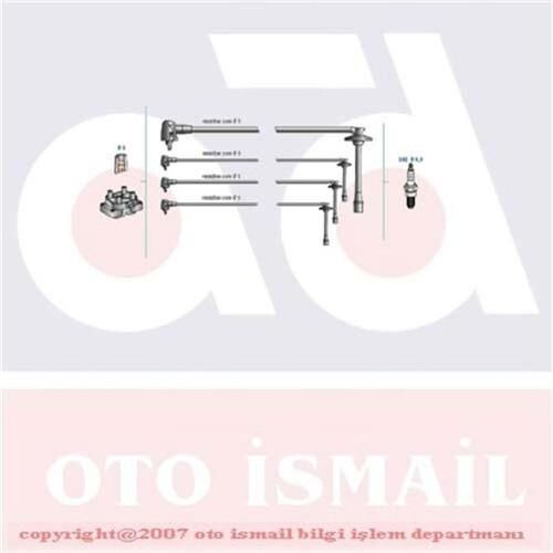 Buji Kablosu Toyota Corolla 1.6L 4A-Fe Ae101 Ae111 Dohc Enjeksiyonlu 92-00 DODUCO 7892