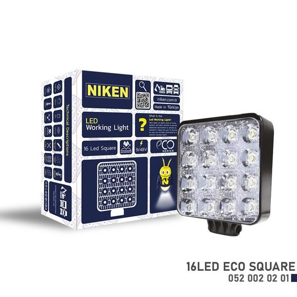 Calısma Lambası Eco 16 Ledli Kare NIKEN 0520020201
