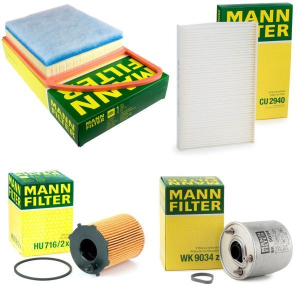 Peugeot 308 1.6 Hdi Euro5 Periyodik Yağ Bakım Filtre Seti Mann Marka CU2940 - HU716-2x - WK9034z