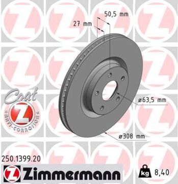 On Fren Dısk Ayna Kuga Iıı Dfk 19> Focus Iv 19> ZIMMERMANN 250.1399.20