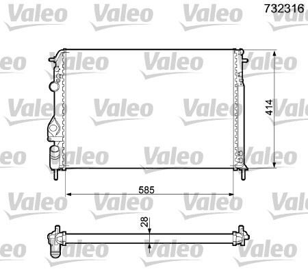 Radyatör Mgn I-Scenıc 1.4-1.6-1.8-2.0 16V Ac Mek 585X414.5X23 VALEO 732316