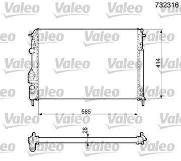 Radyatör Mgn I-Scenıc 1.4-1.6-1.8-2.0 16V Ac Mek 585X414.5X23 VALEO 732316