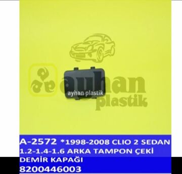 Arka Tampon Çeki Demir Kapağı Renault Clıo Iı Sedan 1.2-1.4-1.6 98<08 AYHAN A2572