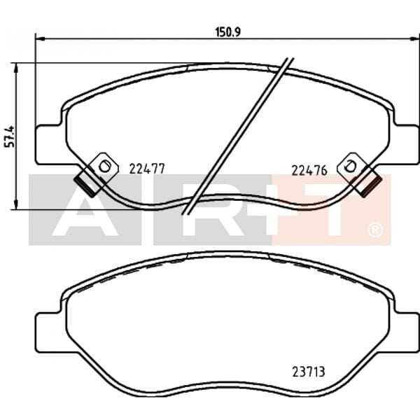 On Balata Fıat Egea 15> 1.4 1.5 T4 Hıbrıt 1.6 D K:19 Mm G:151.1 Mm Büyük Tip ART A01.3360