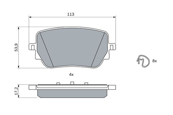Fren Balatası Arka Mercedes W177 V177 W247 C118 X118 H247 X247 BOSCH 0986424890