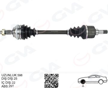 Komple Aks Sol On Peugeot 306 7B.N3.N5 1.6İ M-T Abslı 29 Dıs 93-02 GVA 4443325