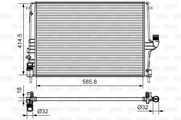 Radyatör Dacıa Duster 10 > Logan 05 > 1.5 Dci Mek.Şanz. / Ac Al/Pl/Brz VALEO 735635