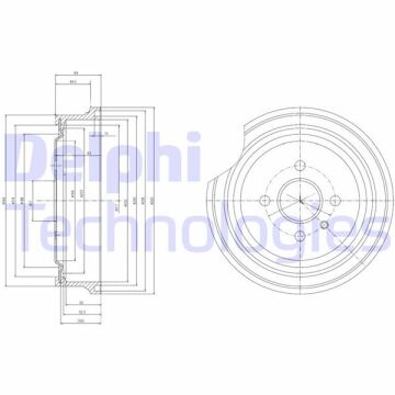 Arka Kampana Astra G 98>09 Combo C 01>11 Astra F Sw 91>98 230X265x57x69x4dl 93189219 DELPHI BF367