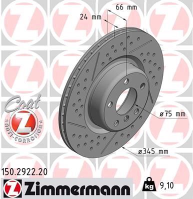 Fren Dıskı Arka Bmw F20 F21 F22 F23 F30 F31 F32 F36 M Performance ZIMMERMANN 150.2922.20