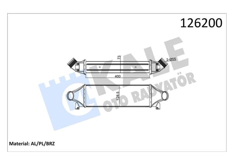 Turbo Radyatörü Intercooler Ford Transit 01> 2.4 Tdci KALE 020CAC030