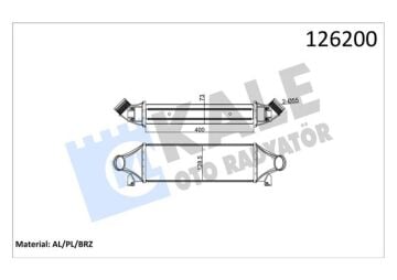 Turbo Radyatörü Intercooler Ford Transit 01> 2.4 Tdci KALE 020CAC030