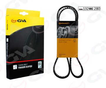 Triger Kayışı 132X280 Volvo C30-C70-S60-S80-V70 2.4Tdı 20V 01 >Xc60-Xc70-Xc90 2.4Tdı 02 > GVA 58132280