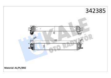 Turbo Radyatörü Intercooler Laguna Coupe-Laguna Iıı-Latıtude 1.5 Dcı Al-Pl-Brz KALE 342385