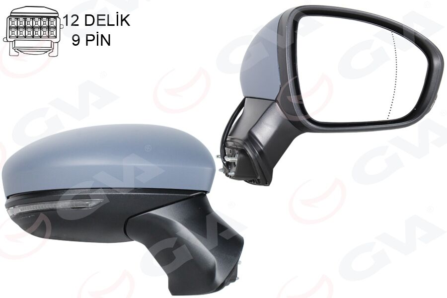 Dıs Ayna Sağ Elektrikli Astarlı Kapaklı Isıtmalı Renault Captur Iı 20> GVA 1014822