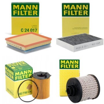 Peugeot 508 1.6 Bluehdi Periyodik Yağ Bakım Filtre Seti Karbonlu Polen Mann Marka C24017 - CUK25001 - HU716-2x - C5334