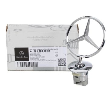 Mercedes W204 Kasa Ön Kaput Yıldızı Komple ( Arma ) Orijinal Mercedes A2218800086