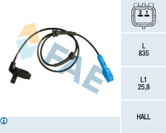 Abs Devir Sensörü Ön Peugeot P206 98>13 FAE 78140