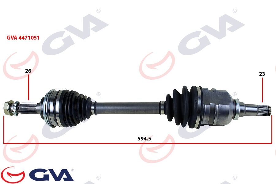 Komple Aks Sol Toyota Corolla 1.6L 4A-Fe Ae101 Ae111 92-00 / 1.3L 2E Ee100 Ee111 94-00 Abs Siz Araçlar İçin 26X23 Komple Boy 599.5Mm GVA 4471051