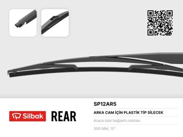 Silecek Süpürgesi Arka Plastik Tip 300Mm Hyundaı İ İ30 07-12 / Kıa Ceed Pıcanto Sportage 07-> SILBAK SP12AR5
