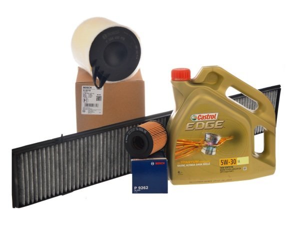 Bmw E87 Kasa 116i Periyodik Bakım Filtre Seti Bosch Castrol 5W30 Yağ 1987432424 - 09864B7018 - F026400018 - CATROL