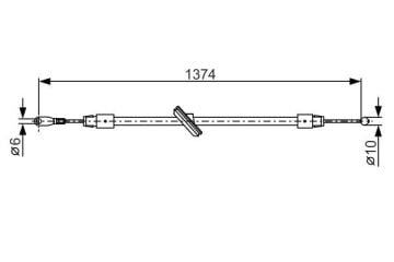 Fren Halatı On Mercedes Sprınter B906 . Vw Crafter 30-35-50 1374Mm BOSCH 1987482312