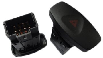 Dörtlü Flaşer Anahtarı Renault Clıo Iıı 05>12 Symbol Iı 08> Dacıa Logan 06> Sandero 08> Duster 10> 8 Pin HELLUX PRA.700064