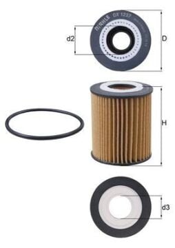 Yağ Filtresi Astra L 21> Corsa F 19> P208-P301-P308-P408-P508-P2008-P3008-P5008-Expert-Partner-Berlı Ngo Focus 17> Courer 17> Ecosport 17> Puma 20> Kuga 20> Connect 17> C3-C4 Cactus-C4-C-Elysee-Jumpy 1 MAHLE OX1237D