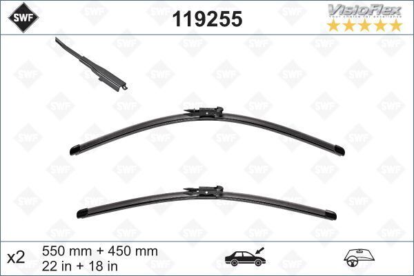 Sılecek Supurgesı Takımı 550Mm / 450Mm Bmw F20 F21 F22 F23 F87 Swf VALEO 119255