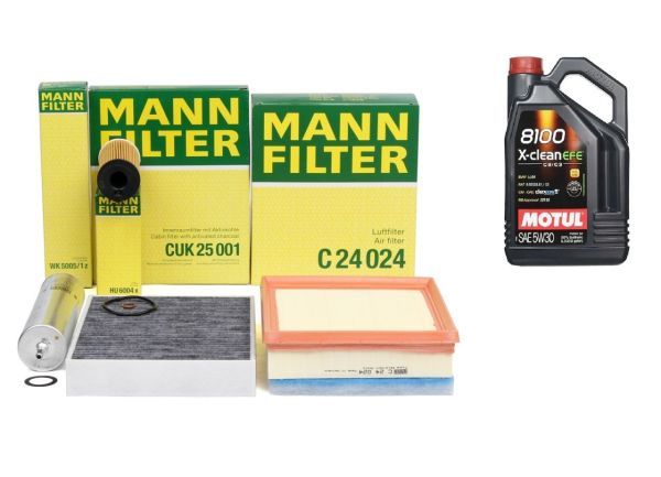 Bmw F20 Kasa 116d 2015 Öncesi Periyodik Bakım Filtre Seti Motul 5w30 HU6004x - C24024 - CUK25001 - WK5005-1z - MOTUL