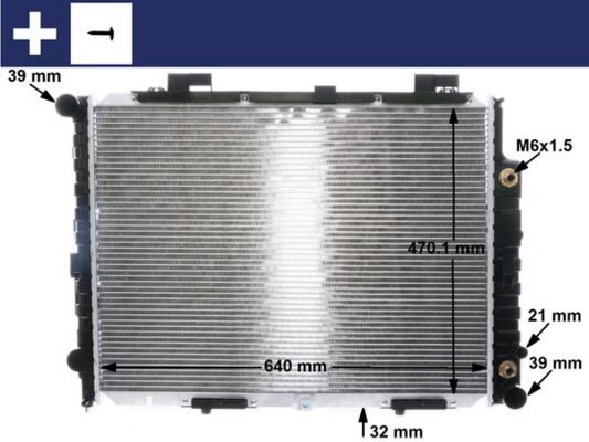 Motor Su Radyatoru Mercedes E-Class M111 W210 S210 Klımalı MAHLE CR2204001S