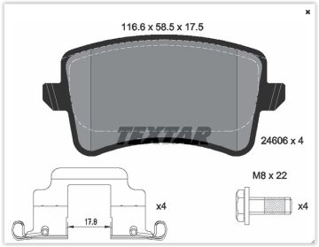 Arka Balata A4-A5-Q5 09 > TEXTAR 2460602