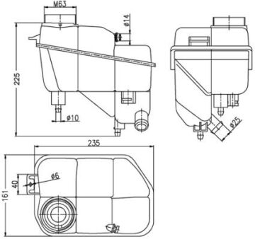 Radyator Yedek Su Deposu Mercedes C219 W211 S211 MAHLE CRT202000S