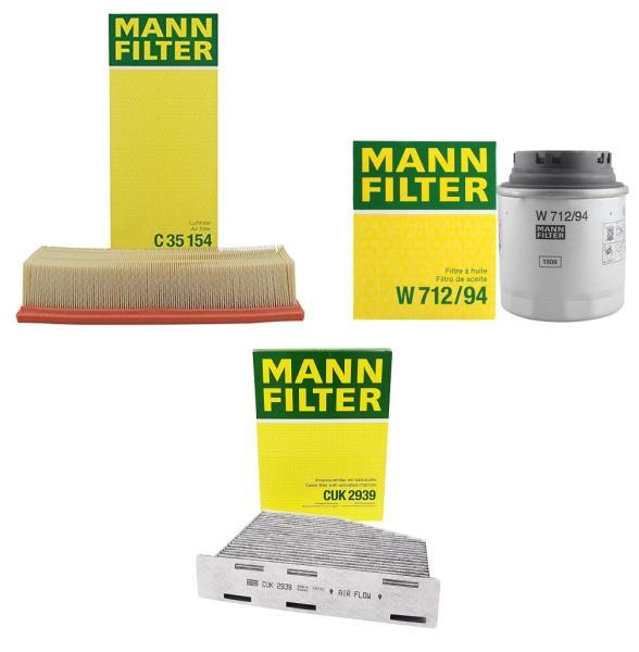 Volkswagen Scirocco 1.4 TSI (CAV) Bakım Filtre Seti (Yakıt Hariç) Mann Marka C35154 - W71294 - CUK2939
