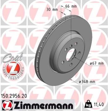 Fren Dıskı On Bmw G20 G21 G22 G23 G26 G28 G30 G31 G32 G11 G12 G01 G02 G05 G18 ZIMMERMANN 150.2956.20