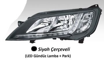 Far Motorlu Sol - Siyah Çerçeveli Led Ballast Dahil Ducato Maxı -P.Boxer - C.Jumper 14 > AYFAR 505221
